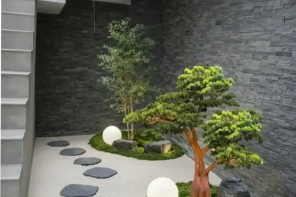 Pembuatan Taman Kering Taman Jepang